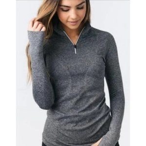 Zyia Fog Performance 1/4 Zip Pullover Light Gray